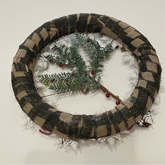 Handmade Wreath Christmas Snowman Snowflake - Picture 6 of 13